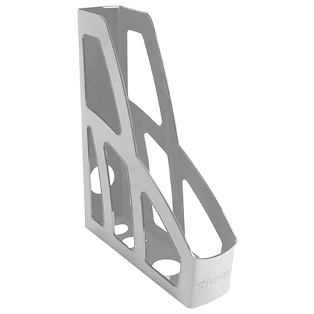 картинка Лоток для бумаг вертикальный пластиковый 75мм " Стамм " Лидер, серый