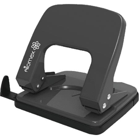 картинка Дырокол на 25л " Attomex " металлический, встроенная линейка, черный