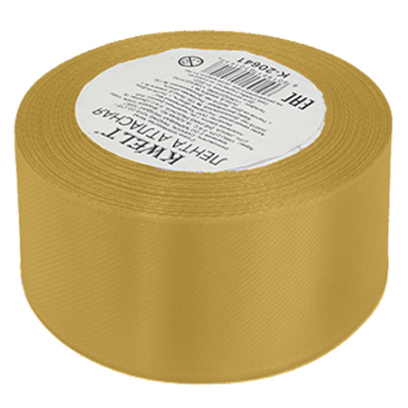 картинка Лента атласная " KWELT " 50мм*22,85м золото