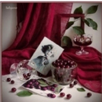 картинка Постер магнитный 100*100мм " Бордовый роман " Винил, европодвес