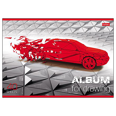 картинка Альбом А4 40л " Hatber " Авторевю, на скобе, обложка - мелованный картон, блок-офсет 100г/м2, 1 дизайн