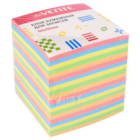 картинка Блок бумаги " deVente " 9*9*9см, 5 пастельных цветов, офсет