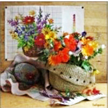 картинка Постер магнитный 100*100мм " Краски лета " Винил, европодвес