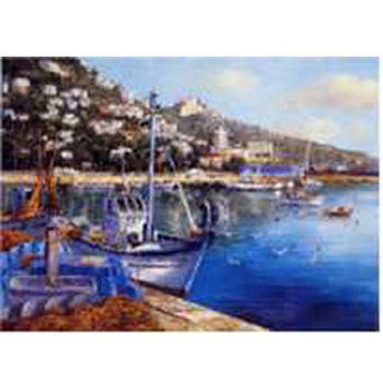 картинка Постер магнитный 240*300мм " Морской причал " Винил, европодвес