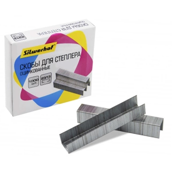 картинка Скобы №23/13 " Silwerhof " оцинкованные 1000шт