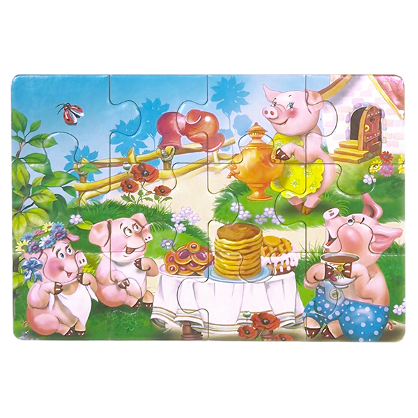 картинка Пазлы " Антураж " Забавные зверята. Поросята 12 элементов