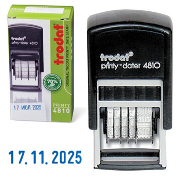 картинка Датер-мини " Trodat " 20*4мм пластиковый, месяц цифрами, высота шрифта 3,8мм