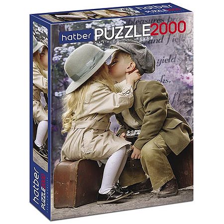 картинка Пазлы " Hatber " 2000элементов Premium Первая любовь 96*68см, картонная упаковка