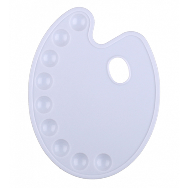 картинка Палитра пластиковая овальная 28*22см 9ячеек