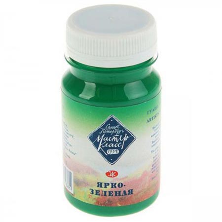 картинка Гуашь " Мастер-Класс " 100мл ярко-зеленая