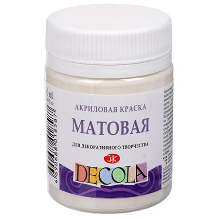 картинка Краска акриловая " Decola " 50мл матовая слоновая кость