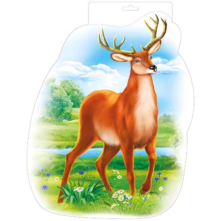 картинка Плакат фигурный " Мир поздравлений " 930 А4 Олень, европодвес