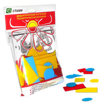 картинка Набор Учись считать " Стамм " Геометрическая мозаика Эконом