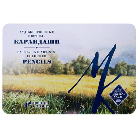 картинка Карандаши " Мастер-Класс " 48цв, профессиональные, жестяная упаковка