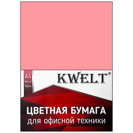 картинка Бумага " KWELT " пастель А4 80г/м2 100л розовый