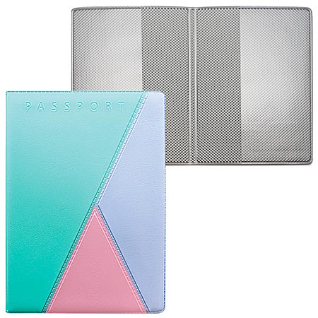 картинка Обложка для паспорта " ДПС " Трио, бирюзовая, 134*188мм, ПВХ