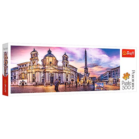 картинка Пазлы " Trefl " 500элементов Пьяцца Навона. Рим, 48*34см, картонная упаковка 4*26*39см