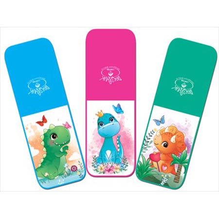 картинка Набор магнитных закладок " Праздник " 750 Динозаврики, 3шт, 66*246мм, глянцевый УФ-лак