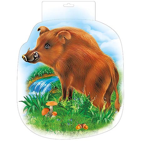 картинка Плакат фигурный " Мир поздравлений " 930 А4 Кабан, европодвес