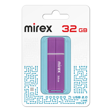 картинка Флеш-диск " Mirex " 32GB Line фиолетовый USB 2.0