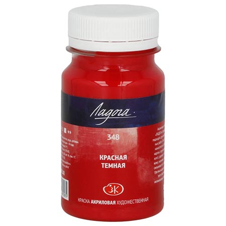 картинка Краска акриловая " Ладога " 100мл красная темная