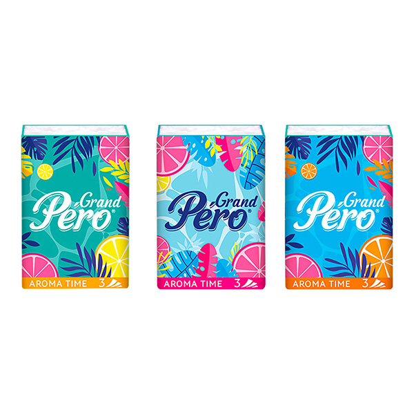 картинка Платочки бумажные 12шт 3-слойные " GrandPero " aroma