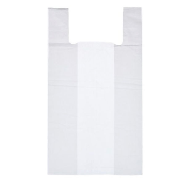 картинка Пакет-майка Белый 28+13*58см ПНД 12мкм
