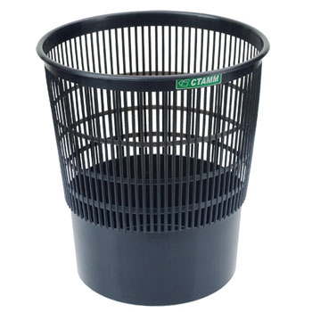 картинка Корзина для бумаг " Стамм " 18л сетчатая черная