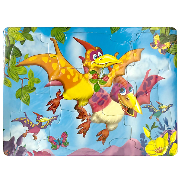 картинка Пазлы " Антураж " Maxi Puzzle Крылатые динозаврики 7 элементов