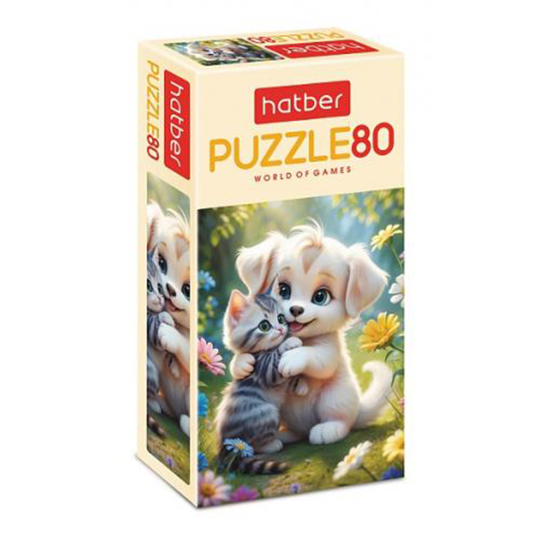 картинка Пазлы " Hatber "   80элементов Нежные объятия 16,5*23см, картонная упаковка
