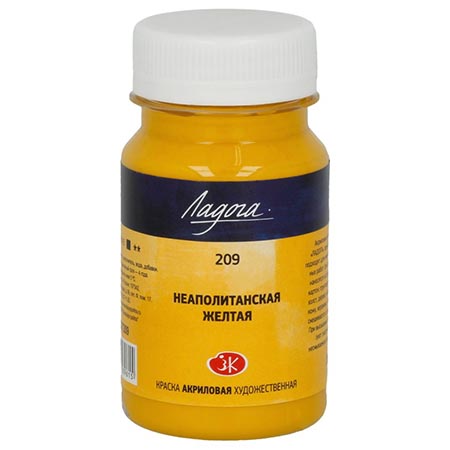 картинка Краска акриловая " Ладога " 100мл неаполитанская желтая