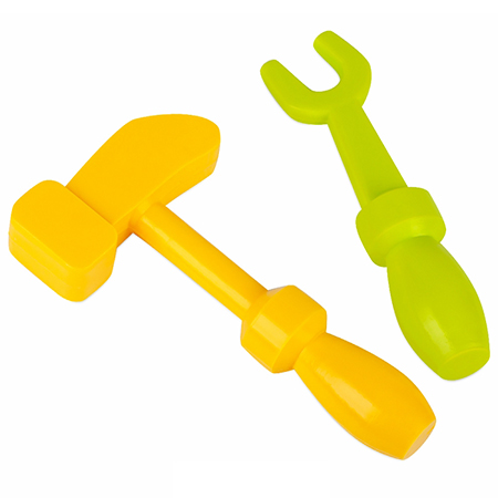 картинка Набор инструментов " Росигрушка " для умельца: ключ, молоток, пластик, сетка