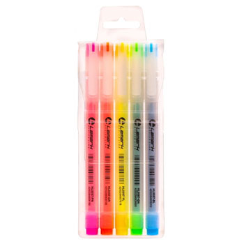 картинка Набор текстовыделителей 5цв, 1-4мм " Lamark " ПВХ упаковка, европодвес