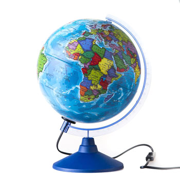 картинка Глобус политический с подсветкой от сети 210мм " Globen ", картонная коробка