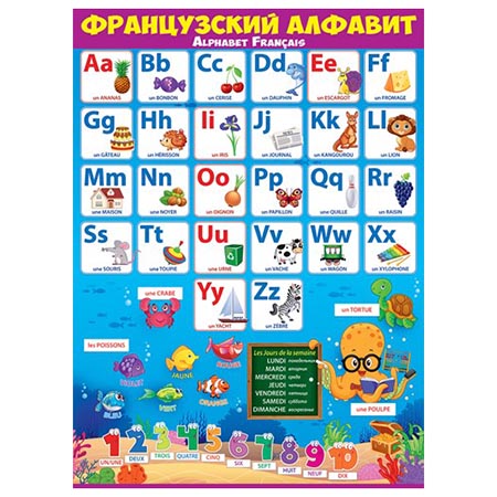 картинка Плакат " Открытая планета " 941 А2 Французский алфавит