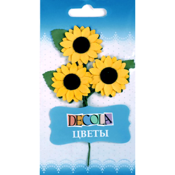 картинка Декоративный элемент " Decola " Подсолнухи 1шт