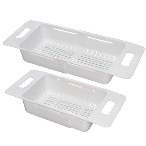 картинка Дуршлаг " Милих " Универсал, раздвижной, белый, пластиковый