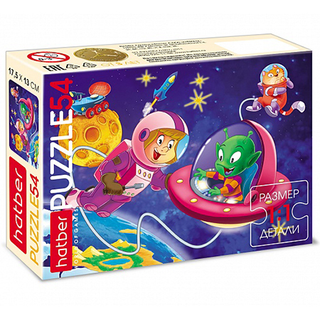 картинка Пазлы " Hatber "  54элемента Любимые профессии 17,5*13см, 4 дизайна, картонная упаковка