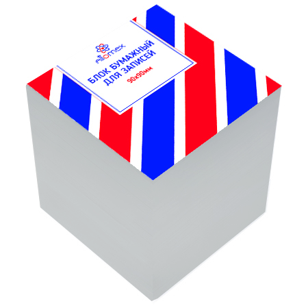 картинка Блок бумаги " Attomex " 9*9*9см белый, плотность 70г/м, 70% белизна