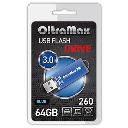 картинка Флеш-диск " OltraMax " 32GB 260 синий USB 3.0