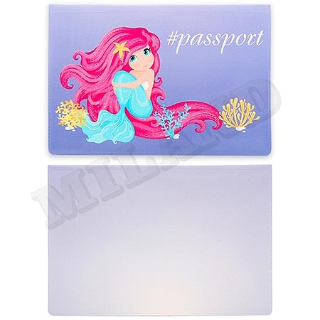картинка Обложка для паспорта " Миленд " Русалка, 135*95мм, ПВХ