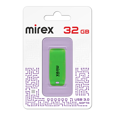 картинка Флеш-диск " Mirex " 32GB Softa зеленый USB 3.0