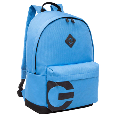 картинка Рюкзак " Grizzly " 30*44*15см синий, 1 отделение, укрепленная спинка, объемный карман на молнии на передней стенке, боковые карманы, внутренний карман для электронных устройств, потайной карман на задней стенке, ручка-петля, укрепленные лямки