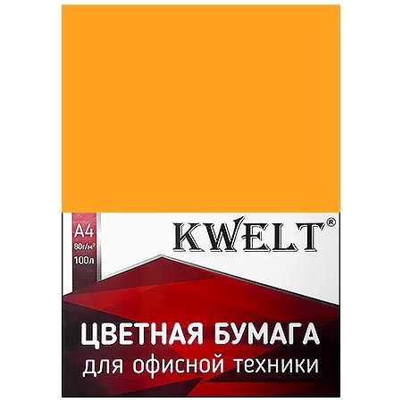 картинка Бумага " KWELT " неон А4 80г/м2 100л персиковый