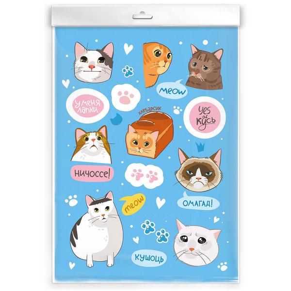 картинка Наклейки " Феникс " А5 Мемы. Котики, без отделки