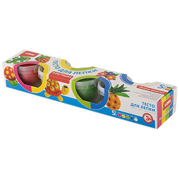 картинка Тесто для лепки " Lori " Пластишка Набор №12 5цв по 80 гр