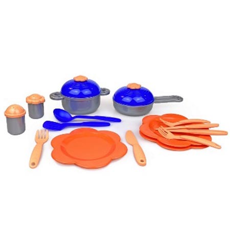 картинка Набор посуды " Лена " Детский №1 19 деталей, пластик