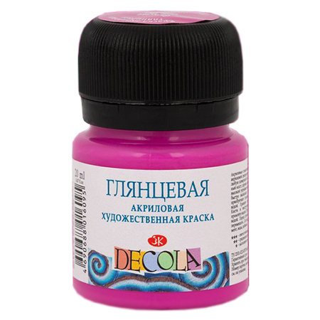 картинка Краска акриловая " Decola " 20мл глянцевая фуксия