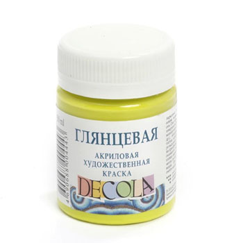 картинка Краска акриловая " Decola " 50мл глянцевая лайм