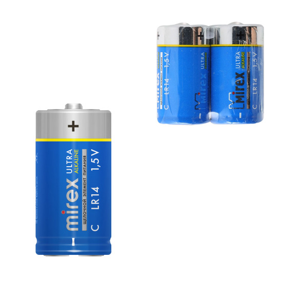 картинка Батарейка " Mirex " LR14 алкалиновая, термоусадка
